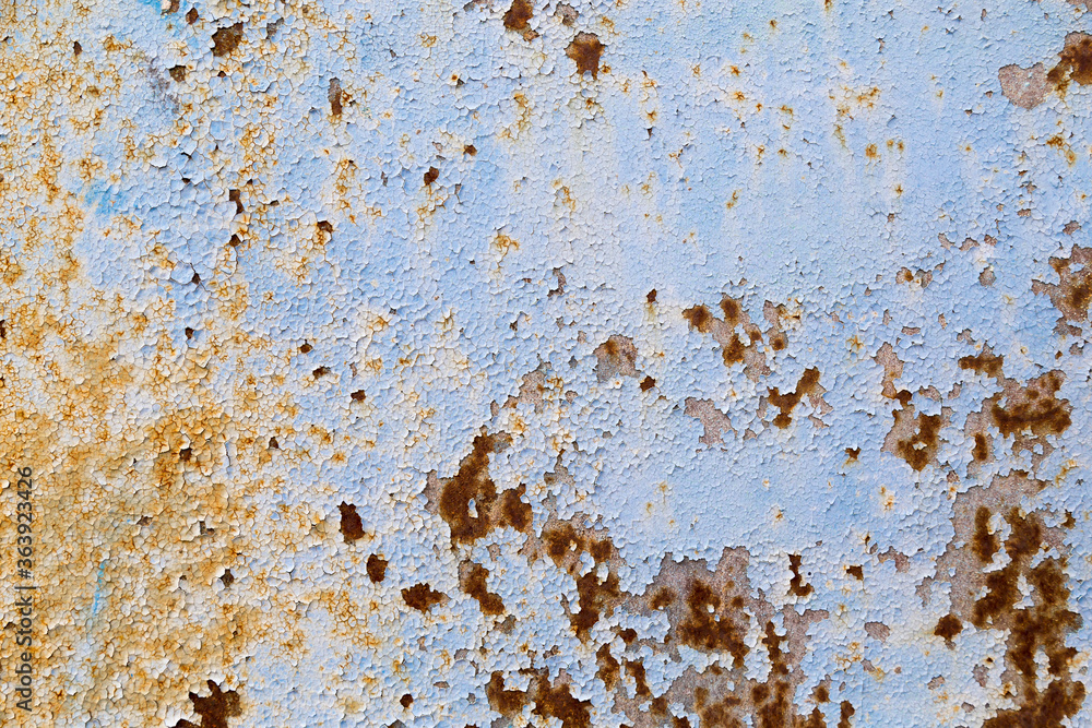 old metal surface with peeling paint. rusty metal background old metal surface with peeling paint. rusty metal background