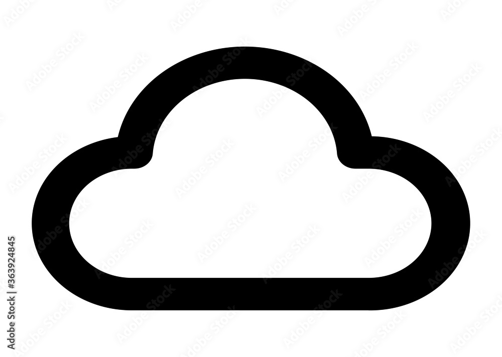 cloud outline isolated vector cloud outline isolated vector