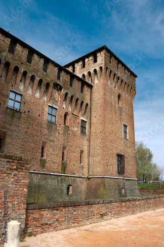 Medieval Castle of San Giorgio (St. George), 1395-1406, of the Mantua city (Mantova) in Lombardy, Italy, Europe. Palazzo Ducale or Gonzaga Royal Palace.