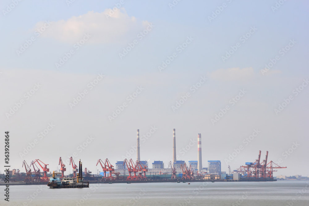 Port terminals and coal-fired power plants in the sea Port terminals and coal-fired power plants in the sea