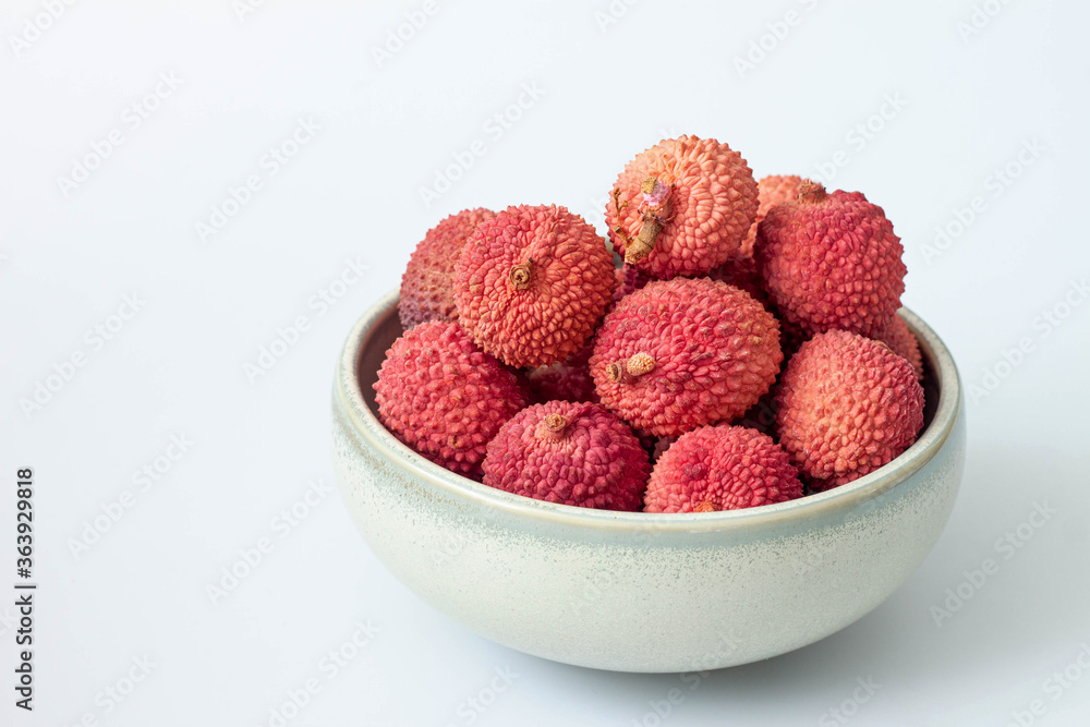 lychee fruit on a white background lychee fruit on a white background
