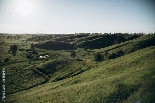 landscape with hills