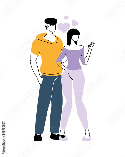 young couple on special love date