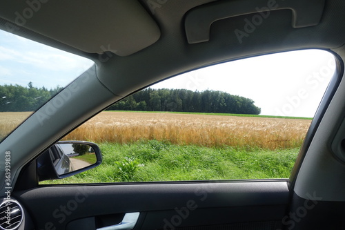 Landstraße - Straße - Asphalt - Auto - Auto fahren photo