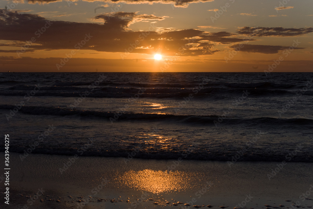 sunset on the sea sunset on the sea