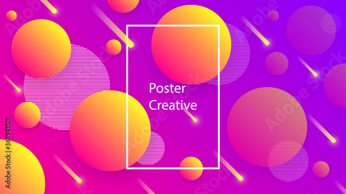 Creative poster. Gradient. Vector illustration. Colorful