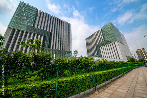 Features of asphalt asphalt roads and buildings.