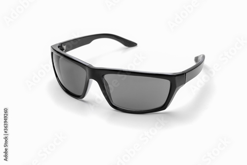 black sunglasses on a white background isolate