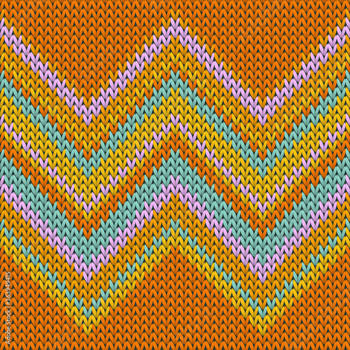 Chunky zig zal lines christmas knit geometric 