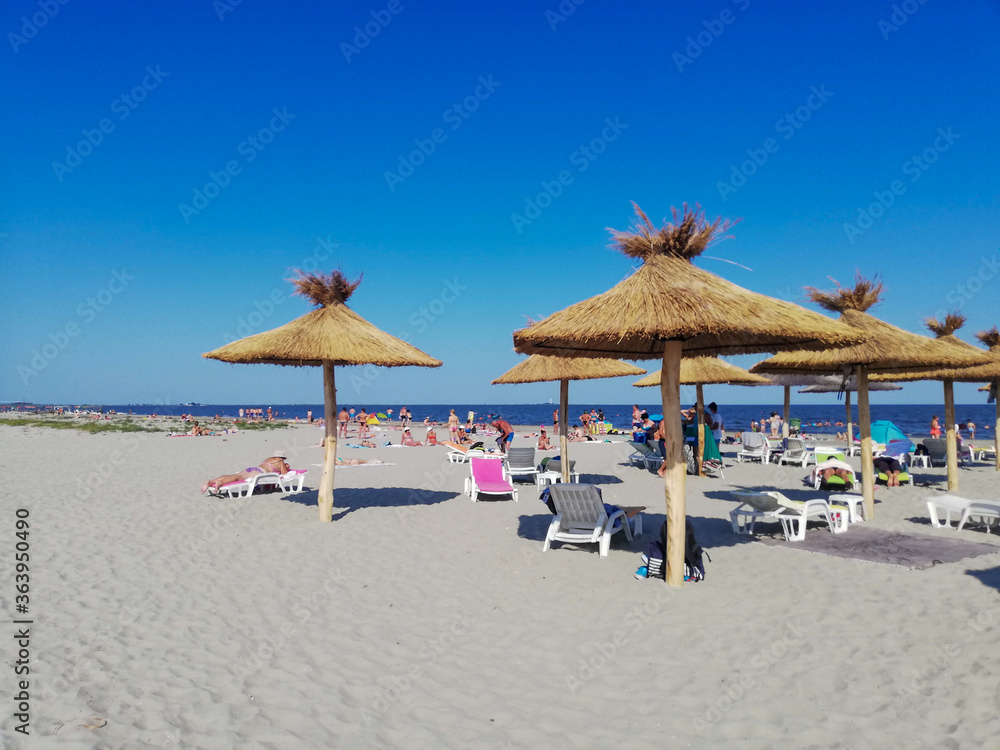Sulina Beach - the most beautiful wild beach in civilized Romania. Tourists go there for the fine sand and beautiful scenery from the Danube to the Black Sea