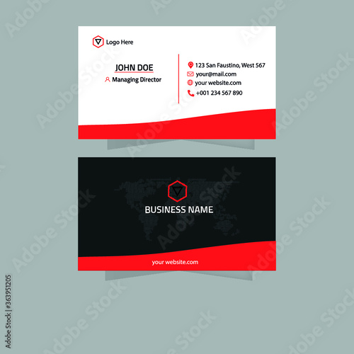 Black And Red Business Cards |Template