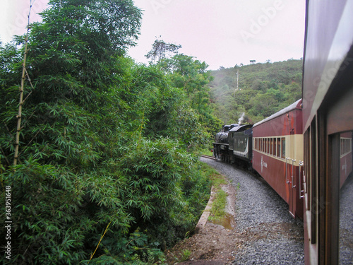 old steam locomotive in central Brazil