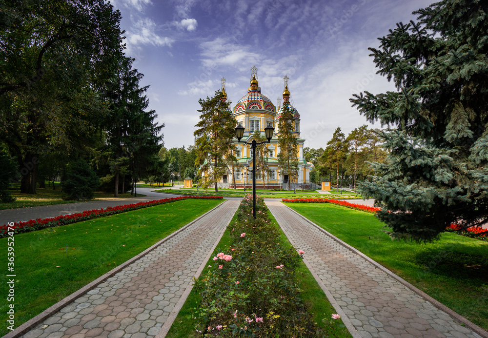 Zenkov Cathedral in Almaty, Kazakhstan