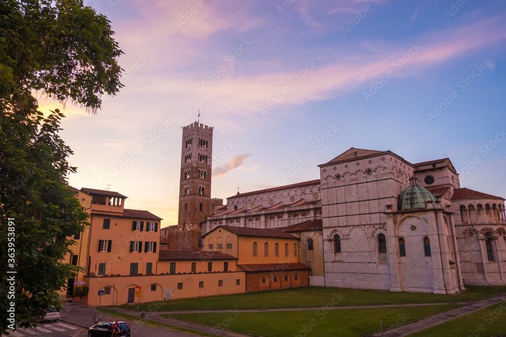 Sunset in Lucca, Italy