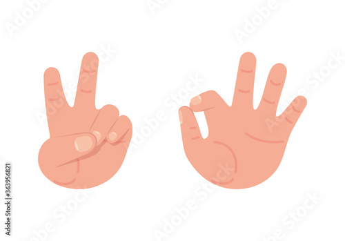 peace love and okey hand design of Hippie art and creative theme Vector illustration