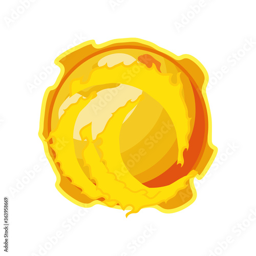 planet mercury on white background