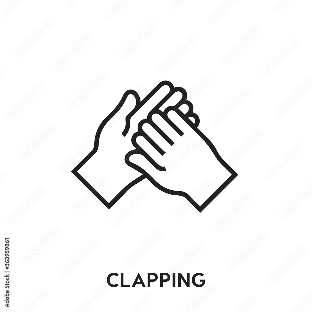 clapping vector icon. hands sign symbol. Modern simple icon element for your design	
