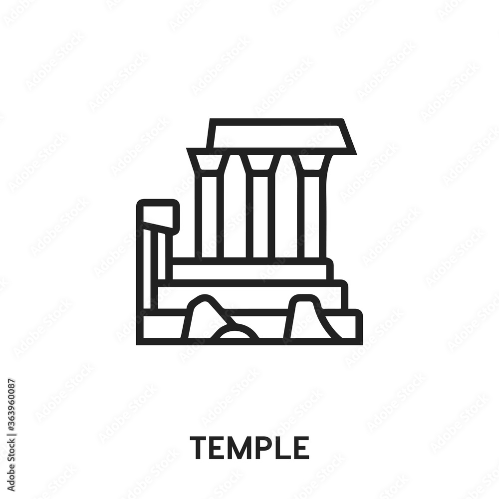 temple vector icon. temple sign symbol. Modern simple icon element for your design temple vector icon. temple sign symbol. Modern simple icon element for your design