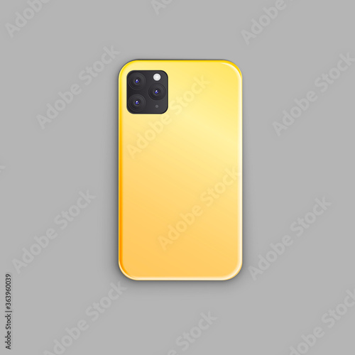 Golden gradient print smartphone case design