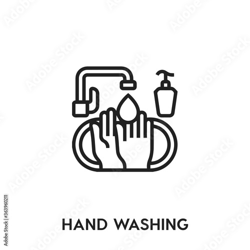 hand washing vector icon. hand washing sign symbol. Modern simple icon element for your design 