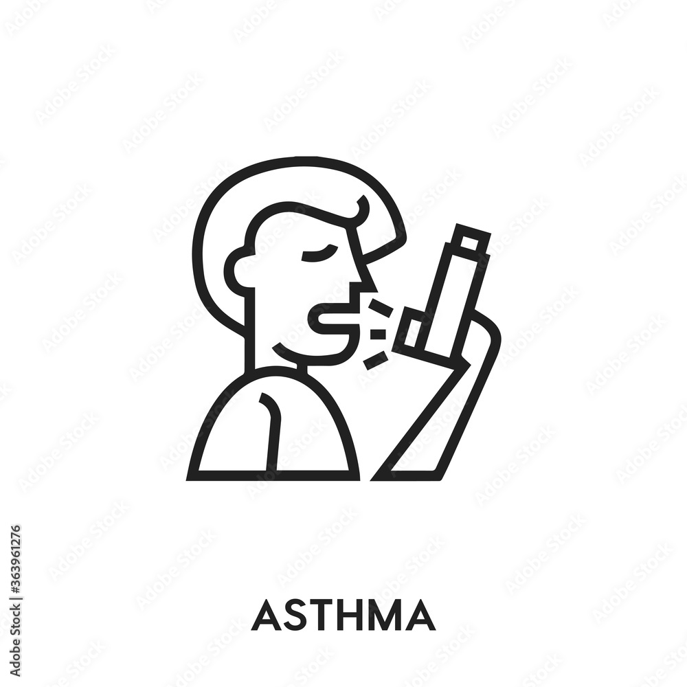 asthma vector icon. asthma sign symbol. Modern simple icon element for your design asthma vector icon. asthma sign symbol. Modern simple icon element for your design