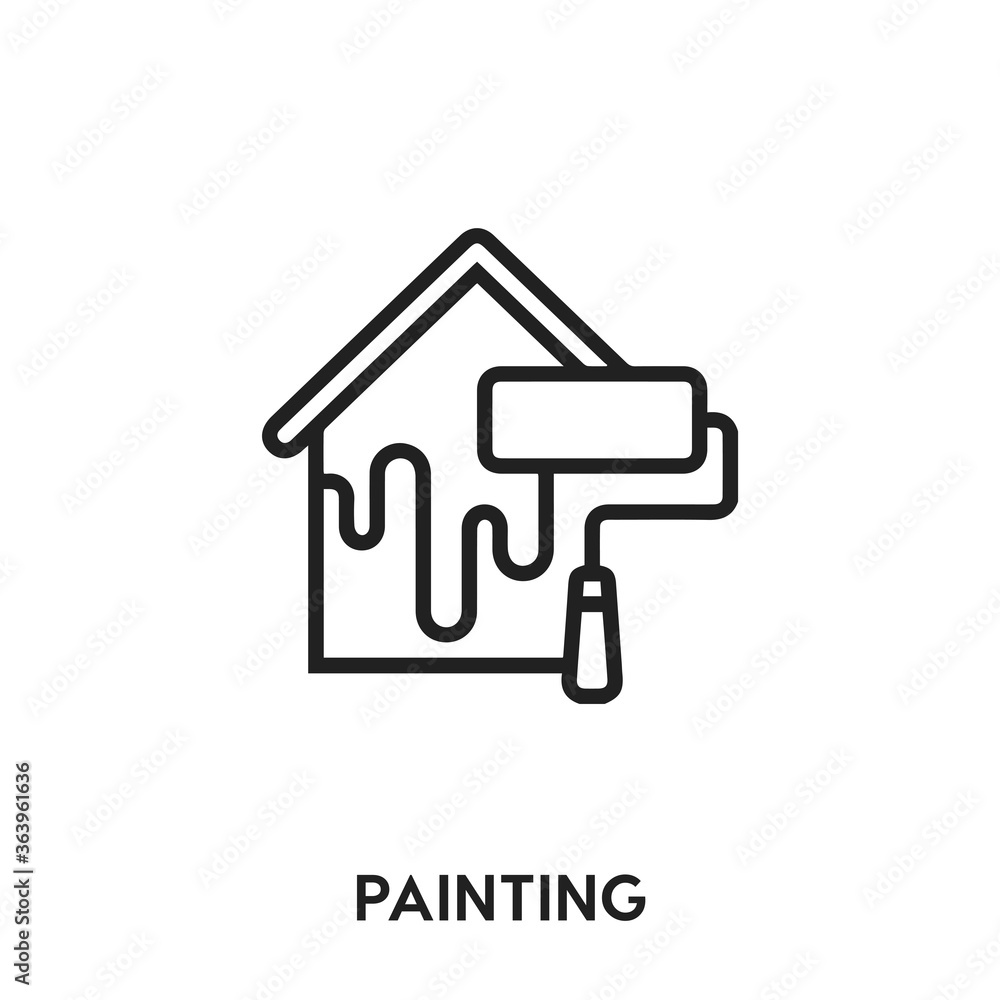 painting vector icon. painting sign symbol. Modern simple icon element for your design	
