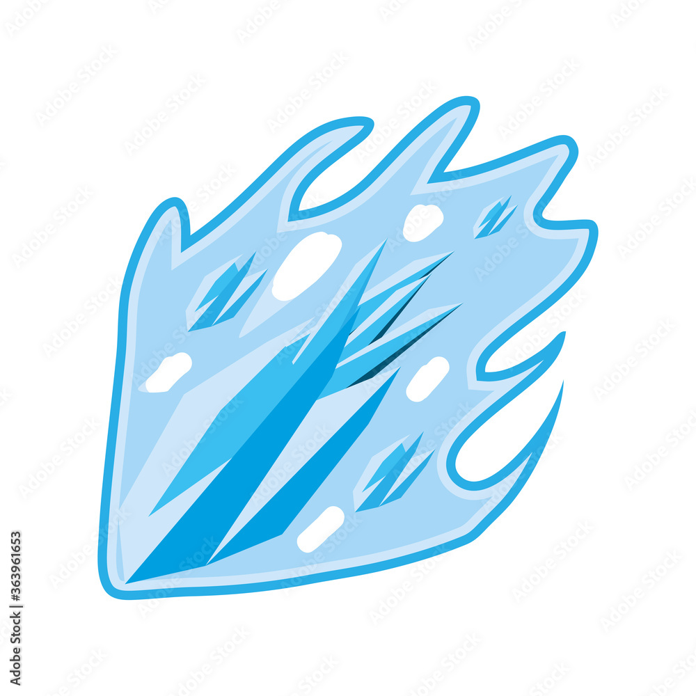 ice comet on white background ice comet on white background