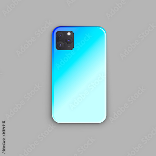 Beautiful blue gradient print design for smartphone case