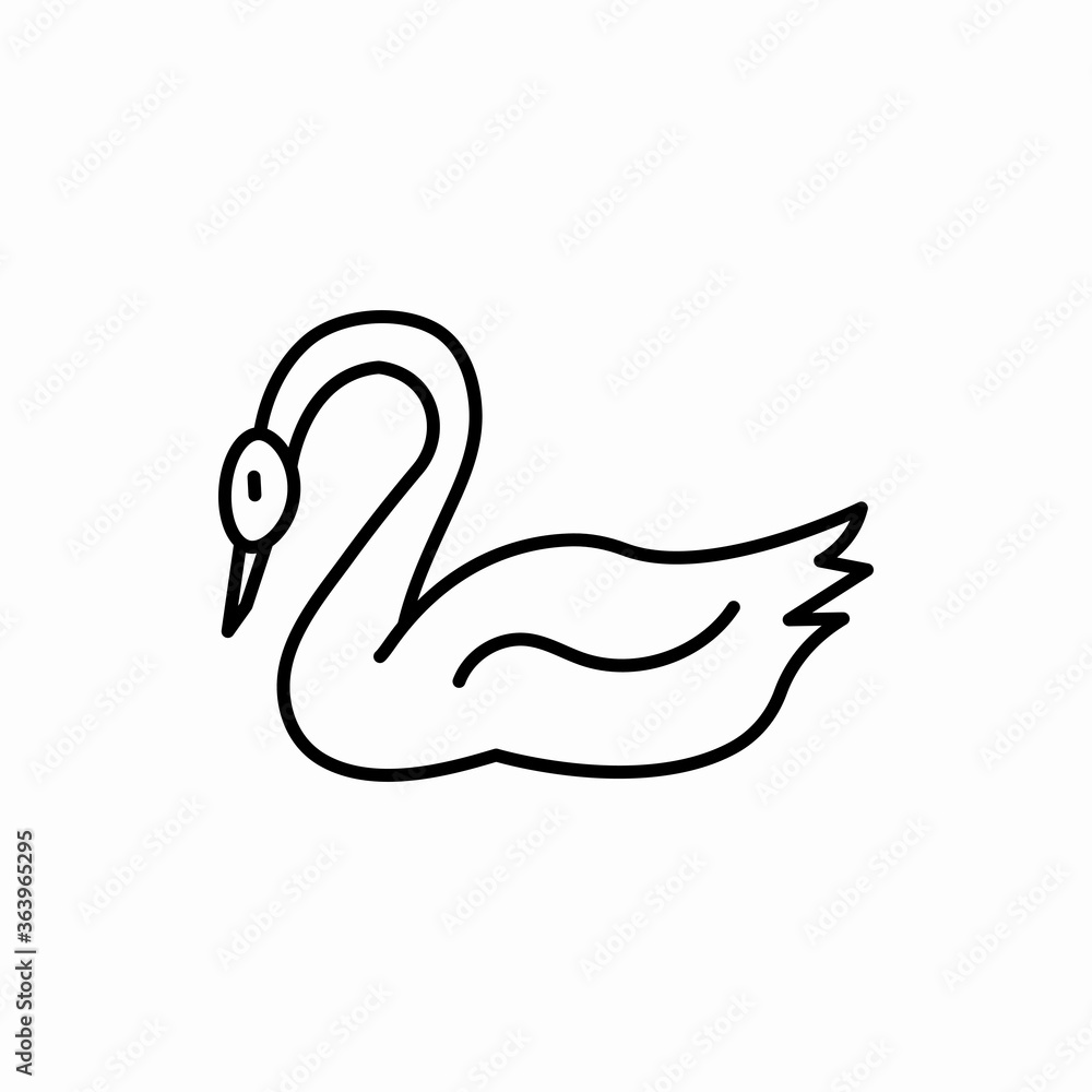 Outline goose icon.Goose vector illustration. Symbol for web and mobile Outline goose icon.Goose vector illustration. Symbol for web and mobile