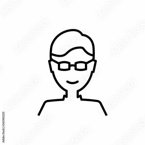 Outline glasses man icon.Glasses man vector illustration. Symbol for web and mobile
