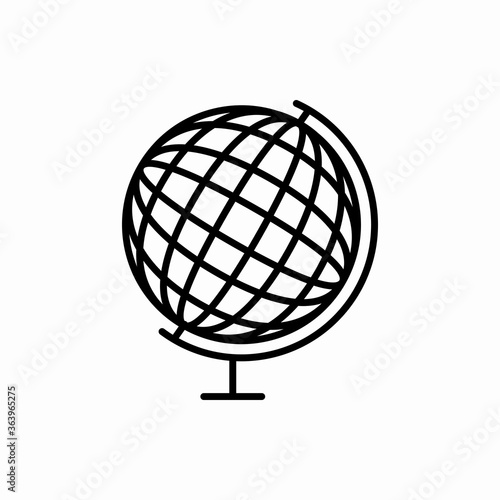 Outline globe icon.Globe vector illustration. Symbol for web and mobile