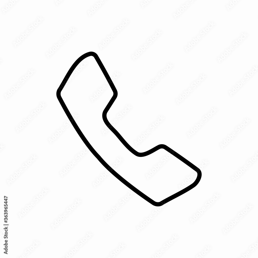 Outline handset icon.Handset vector illustration. Symbol for web and mobile Outline handset icon.Handset vector illustration. Symbol for web and mobile