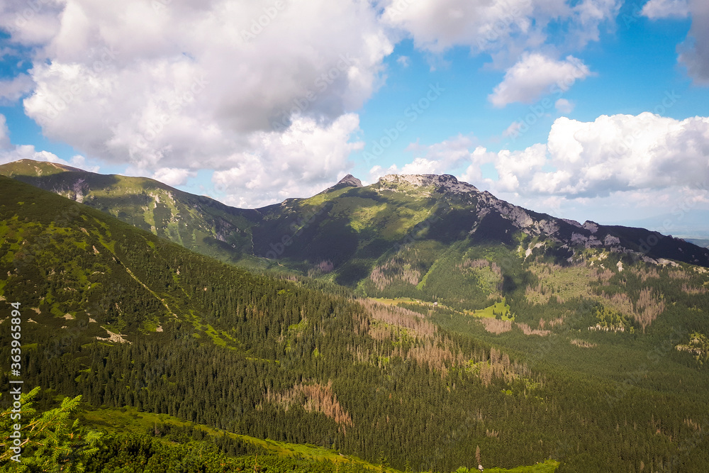 Mountain landscape in Tatra Mountains, Poland. Europe views