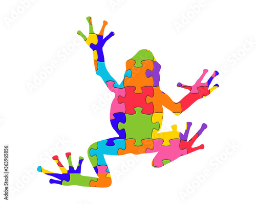 frog Autism Jigsaw, puzzle illustration