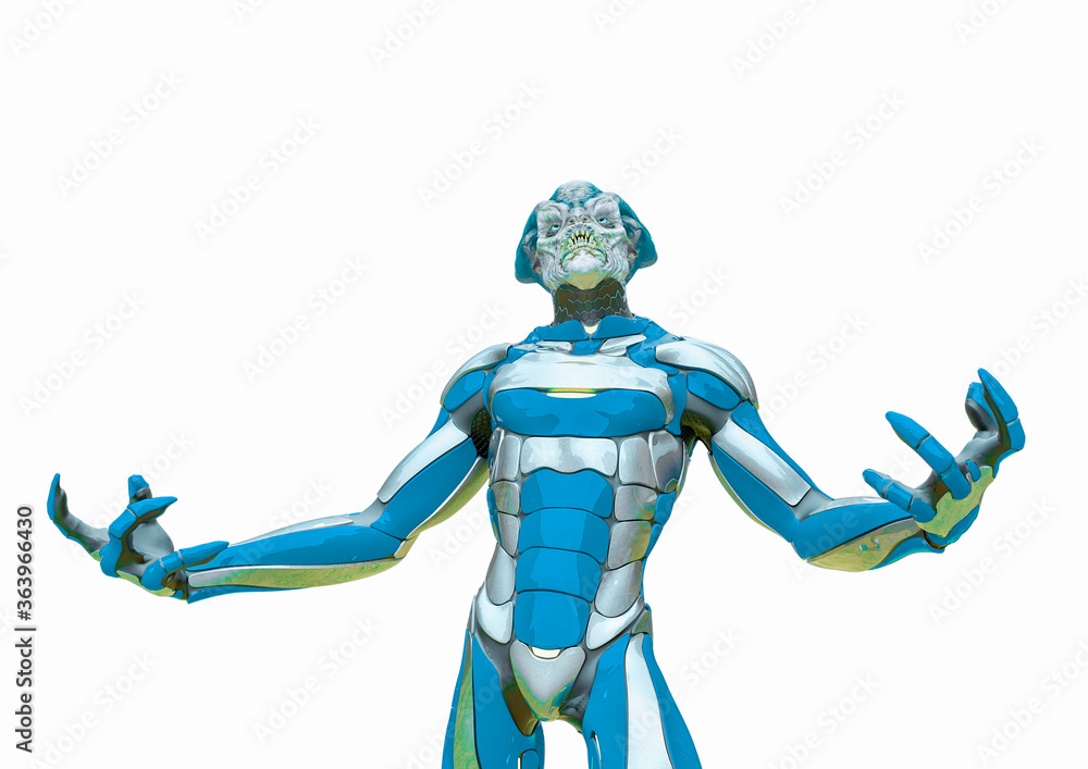 alien warrior looking up alien warrior looking up