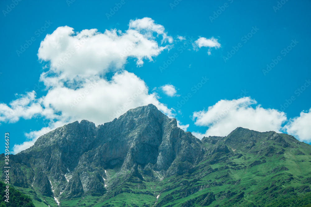 peak of Mount Hustup in clear weather peak of Mount Hustup in clear weather