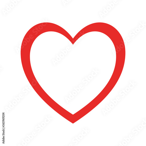 heart flat style icon design of love passion and romantic theme Vector illustration