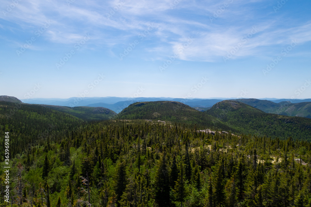 Beautiful landscape in the Grands-Jardins national park, Canada