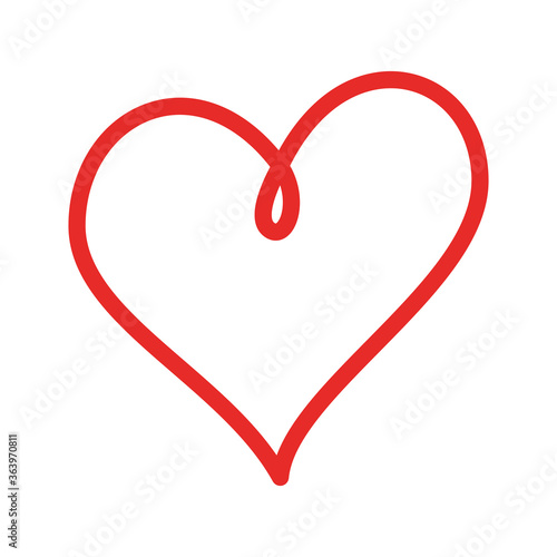heart flat style icon design of love passion and romantic theme Vector illustration