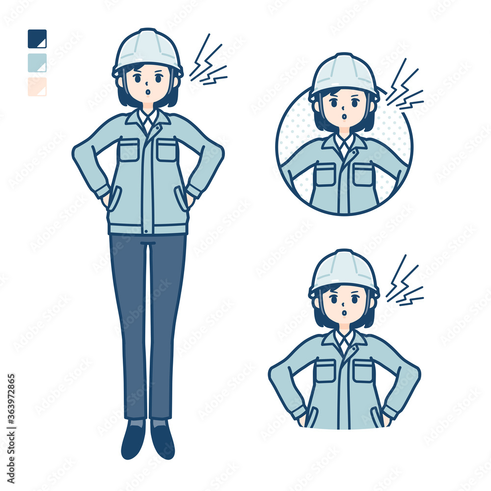 simple work wear woman_anger