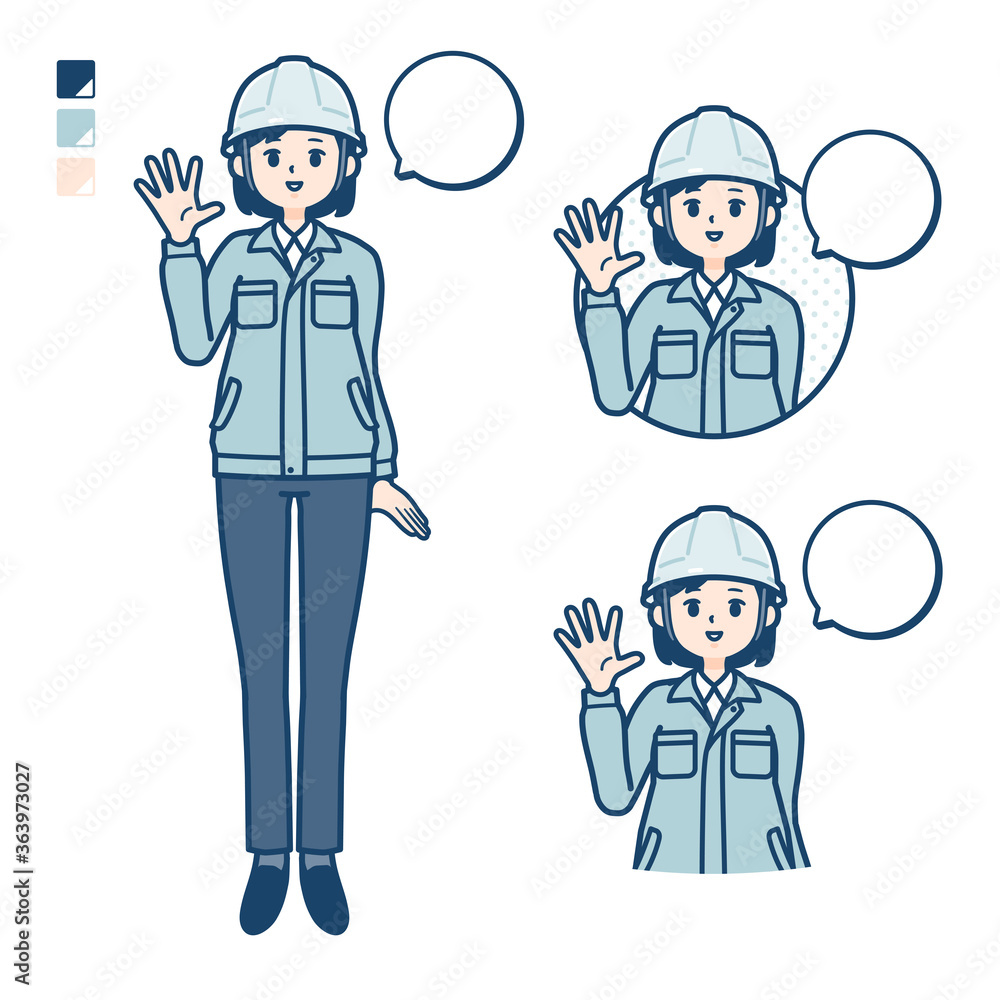 simple work wear woman_Greeting