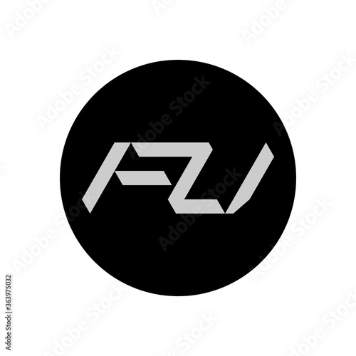 FU Letter Logo Design With Simple style