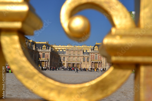 Принти на полотні Vista de museo de Versalles en la ciudad de Paris