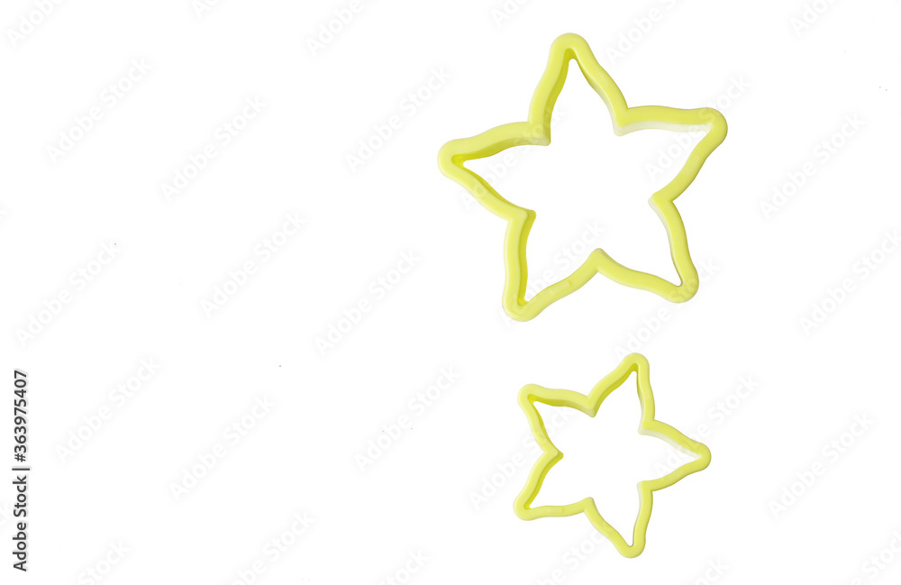 Obraz premium decorative baking molds isolated on white background. Cooking for children concept.