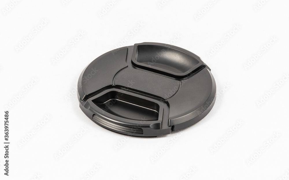 Black unbranded DSLR lens cap Black unbranded DSLR lens cap
