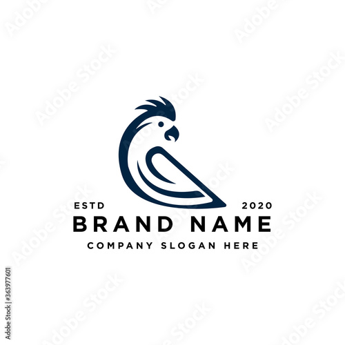 parrot animal logo design vector inspiration