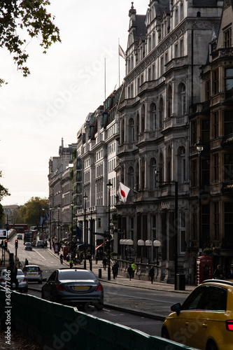 street view of London in autumn