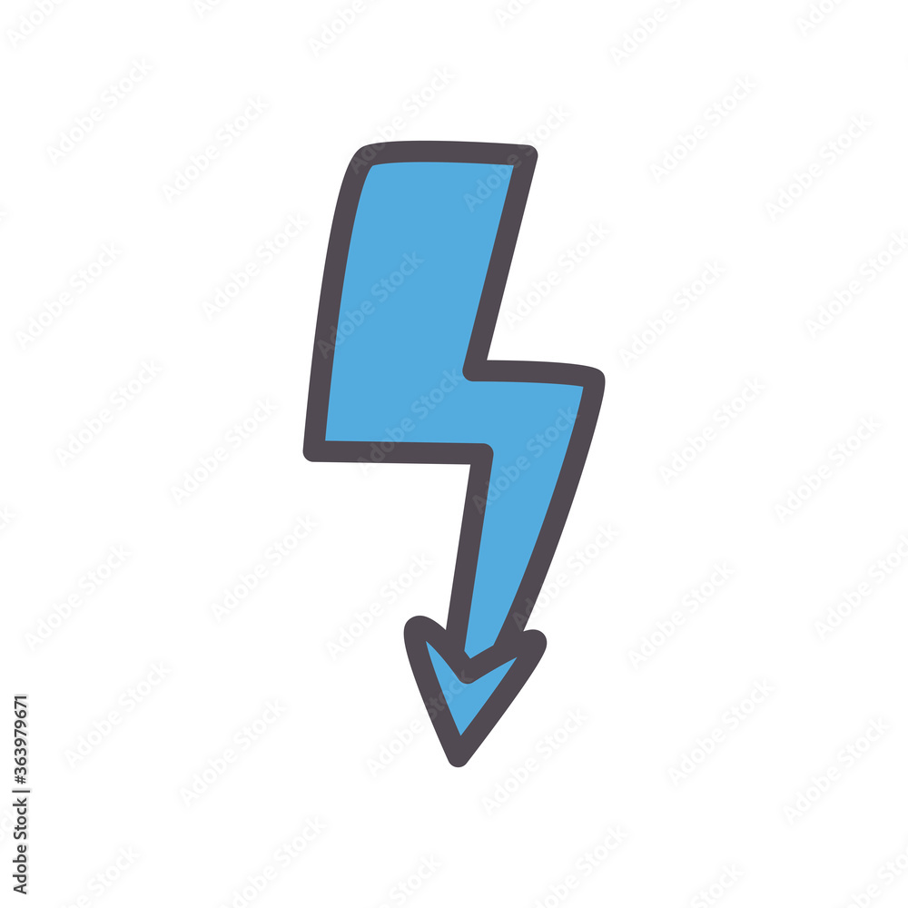 energy thunder arrow line and fill style icon vector design energy thunder arrow line and fill style icon vector design
