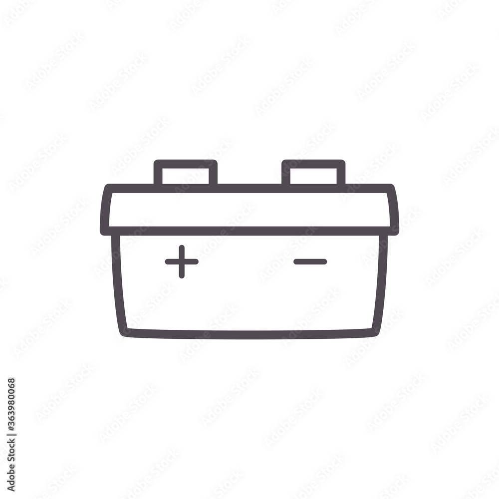 motor battery line style icon vector design motor battery line style icon vector design