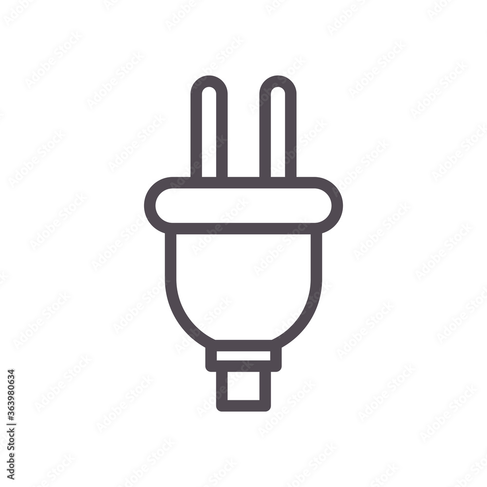 plug line style icon vector design plug line style icon vector design